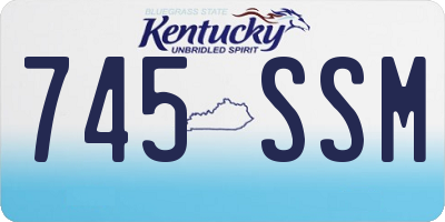 KY license plate 745SSM