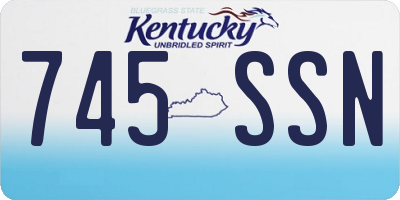 KY license plate 745SSN