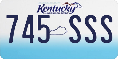 KY license plate 745SSS