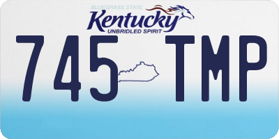 KY license plate 745TMP