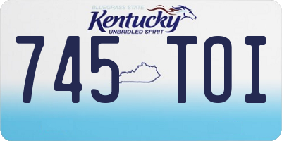 KY license plate 745TOI