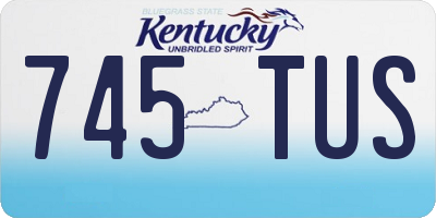 KY license plate 745TUS