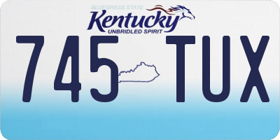 KY license plate 745TUX