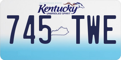 KY license plate 745TWE