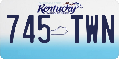 KY license plate 745TWN