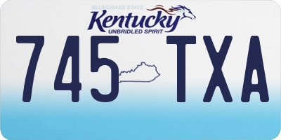 KY license plate 745TXA