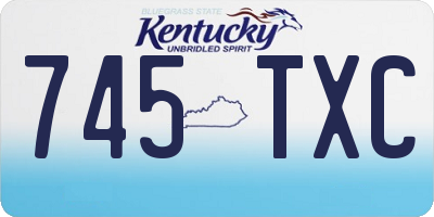 KY license plate 745TXC