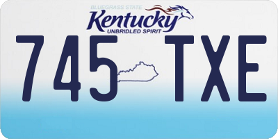 KY license plate 745TXE