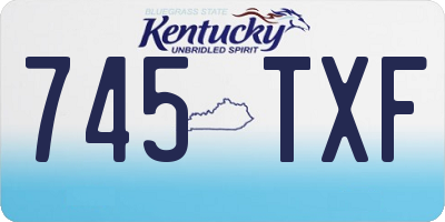 KY license plate 745TXF