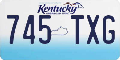 KY license plate 745TXG