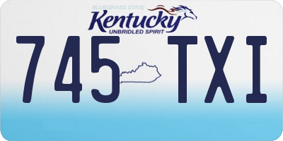 KY license plate 745TXI