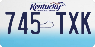 KY license plate 745TXK