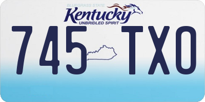 KY license plate 745TXO