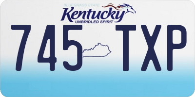 KY license plate 745TXP