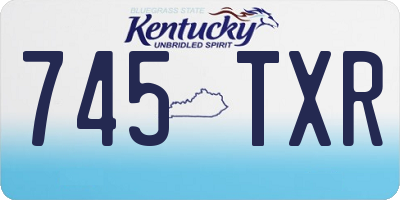 KY license plate 745TXR