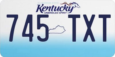 KY license plate 745TXT