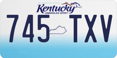 KY license plate 745TXV
