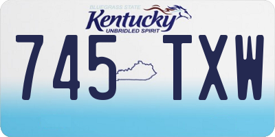 KY license plate 745TXW
