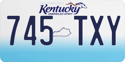 KY license plate 745TXY