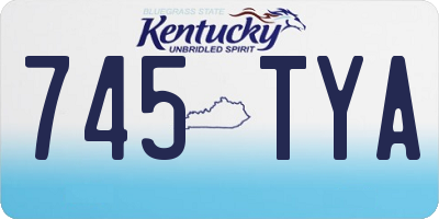 KY license plate 745TYA
