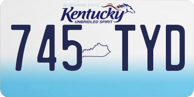 KY license plate 745TYD