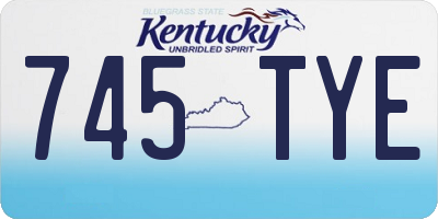KY license plate 745TYE
