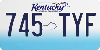 KY license plate 745TYF
