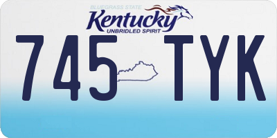 KY license plate 745TYK
