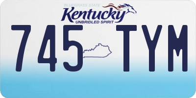 KY license plate 745TYM