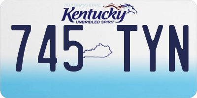 KY license plate 745TYN