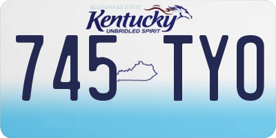 KY license plate 745TYO