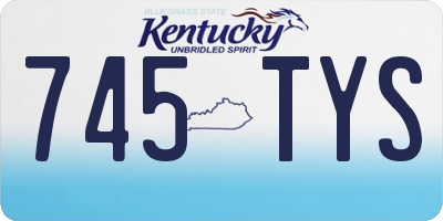 KY license plate 745TYS