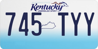 KY license plate 745TYY