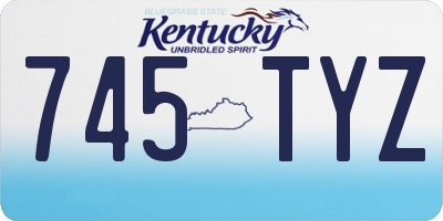KY license plate 745TYZ