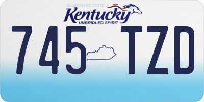 KY license plate 745TZD