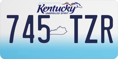 KY license plate 745TZR