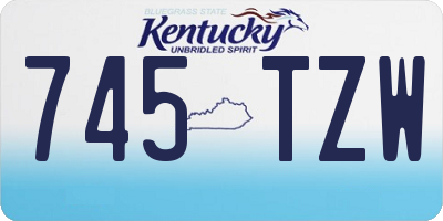 KY license plate 745TZW