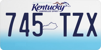 KY license plate 745TZX