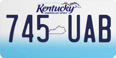 KY license plate 745UAB