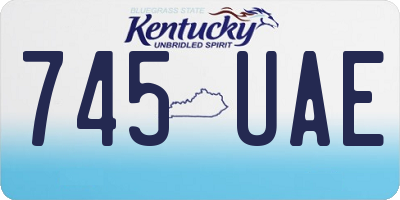 KY license plate 745UAE