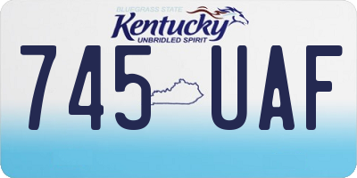 KY license plate 745UAF