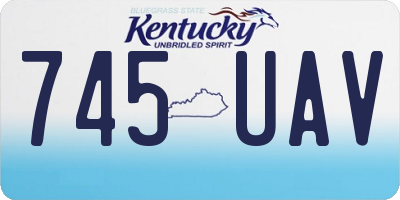 KY license plate 745UAV