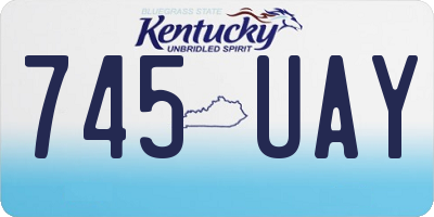 KY license plate 745UAY