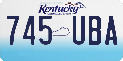 KY license plate 745UBA