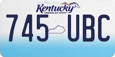 KY license plate 745UBC