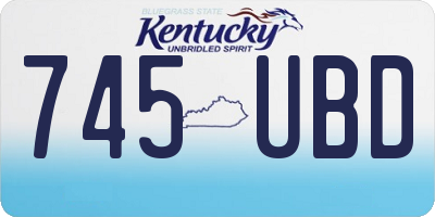 KY license plate 745UBD