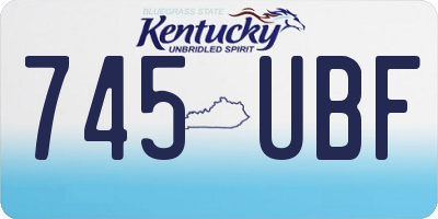 KY license plate 745UBF