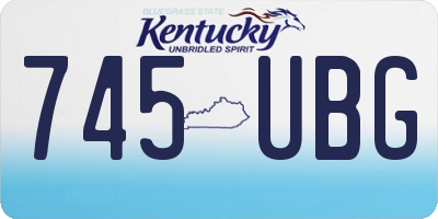 KY license plate 745UBG