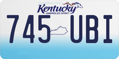 KY license plate 745UBI