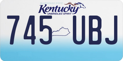 KY license plate 745UBJ